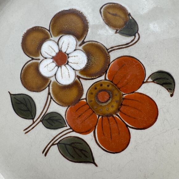 Vintage Dinner Plates in Garden Festival by Acsons Made in Japan Set of 3 - Picture 3 of 5